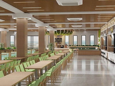 现代学校食堂