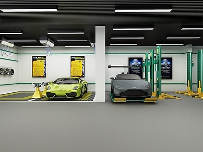 现代汽车维修店 洗车行 汽车保养美容店