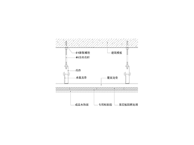 木饰面吊顶天花节点图