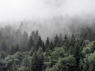 云雾森林背景