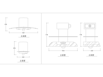 抽油烟机图块 施工图