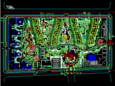 综合小区景观平面 施工图