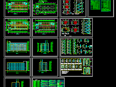 五层学生宿舍cad 施工图