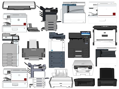 现代打印机 复印机组合