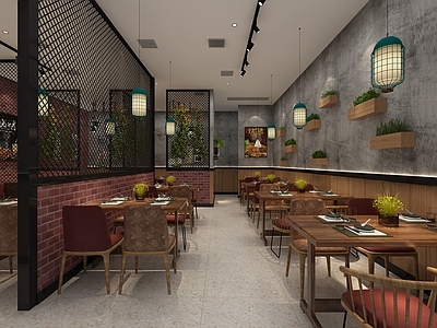工业风烧烤店