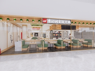 日式风格火锅店 旋转火锅店