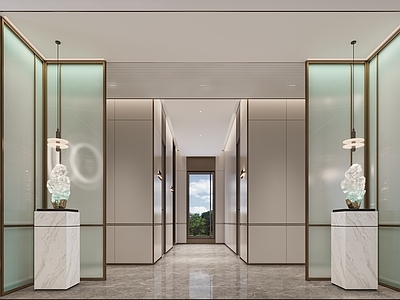 现代电梯间