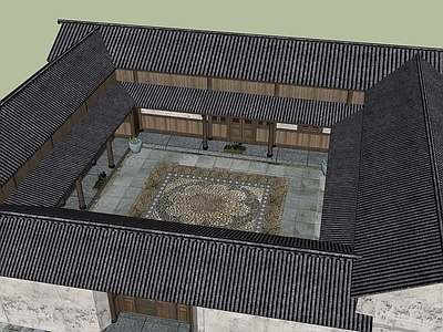中式四合院故居 乡村古建筑