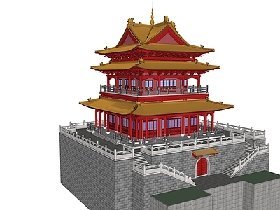 中式寺庙建筑 观音殿 罗汉堂