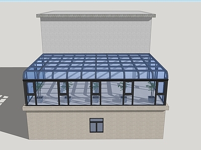 现代阳光房 弯弧顶阳光房