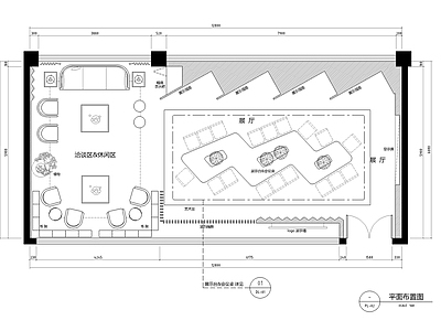 展厅接待洽谈会所CAD施工图