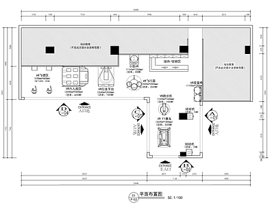 智能VR体验售卖馆CAD施工图