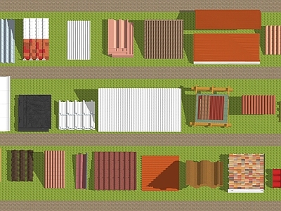 现代构件 屋顶瓦片 古建筑 斗拱 琉璃瓦 彩钢顶瓦 鳞瓦