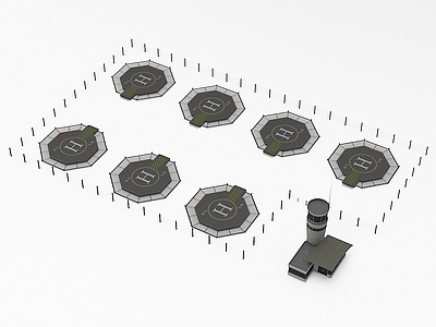 现代直升机停机坪