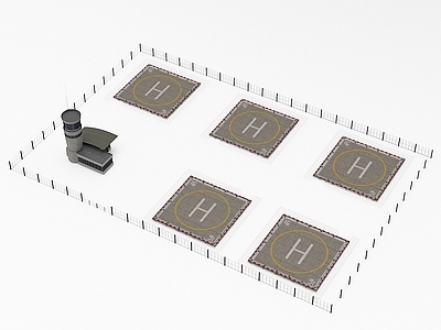 现代直升机停机坪