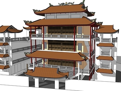 中式寺庙建筑