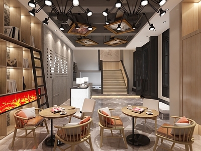 现代婚纱摄影店 头 收银台 装饰柜 组合