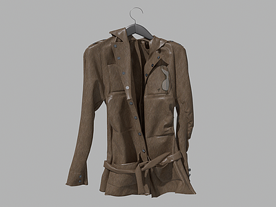 现代服装 男士皮夹克 风衣