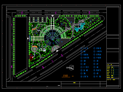 小型休闲公园平面图 施工图