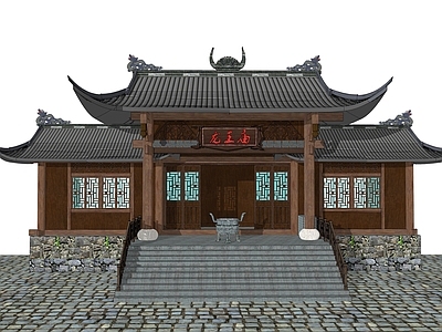 中式寺庙建筑 龙王庙