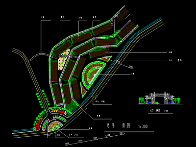 公园平面布置 施工图