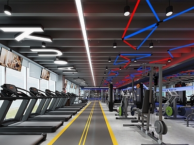 现代健身房 公共空间