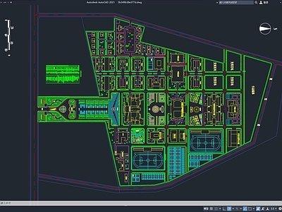 现代简约学校建筑景观规划 平面图 规划平面图