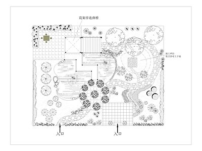 庭院设计平面图 施工图