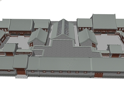 中式四合院 庭院