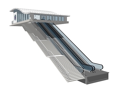 现代地铁站扶梯