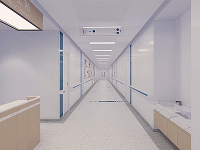 现代医院走道