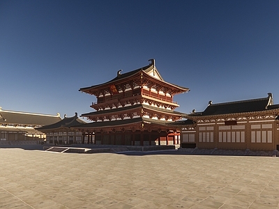 中式寺庙建筑 古建筑 特色建筑 木结构