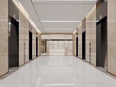 现代电梯间