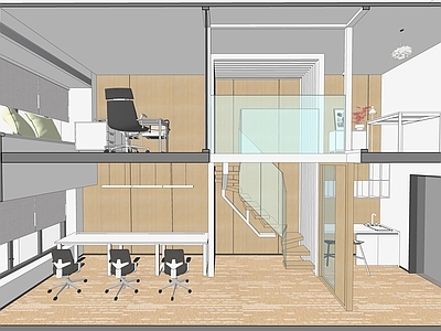 现代公共办公区 LOFT办公室 小型