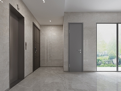 现代电梯间
