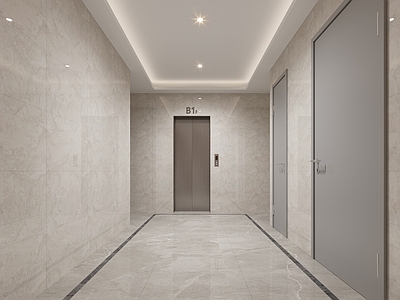 现代电梯间