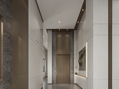 现代电梯间