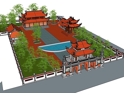 中式寺庙建筑