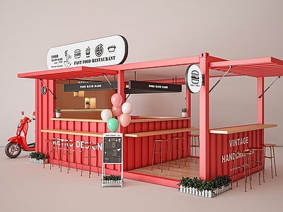 现代摊位 商场主题 售卖售货车 移动摊位 快餐车 咖啡店 小卖部 售货亭