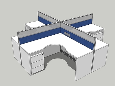 现代工作台 四人工作位 工作台