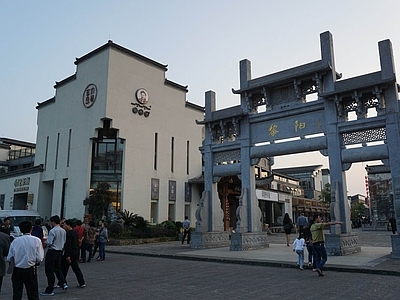 中式商业景观 商业街施工图 商业景观