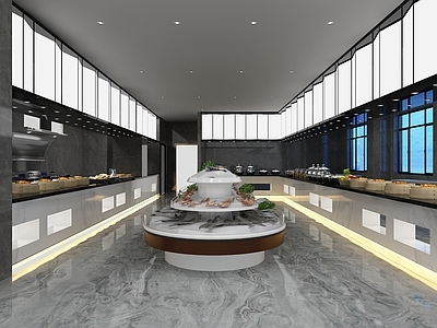现代海鲜自助餐厅 海鲜自助火锅店