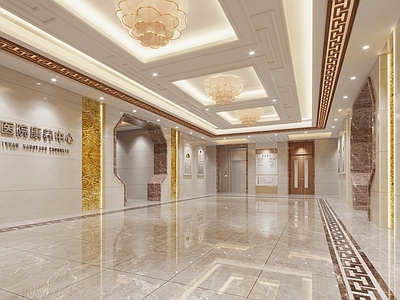 现代康养中心 养老院 医院走廊