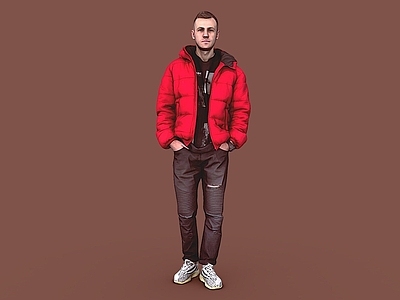 现代男人 冬季人物 休闲人物
