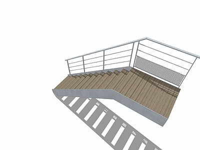 现代扶手楼梯 木材