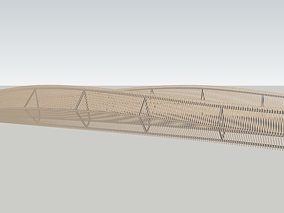现代异形景观桥 木材