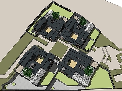 新中式四合院 徽派建筑