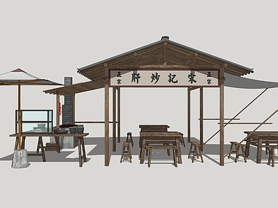 中式小吃铺 炒肝 老北京小吃 老北京风情 胡同文化 集市夜市 风俗小品