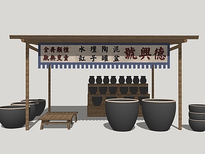 中式陶瓷缸 水缸 手工技艺 老北京风情 胡同文化 集市夜市 风俗小品