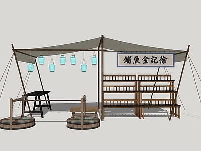 中式金鱼铺 手工技艺 老北京风情 胡同文化 集市夜市 风俗小品